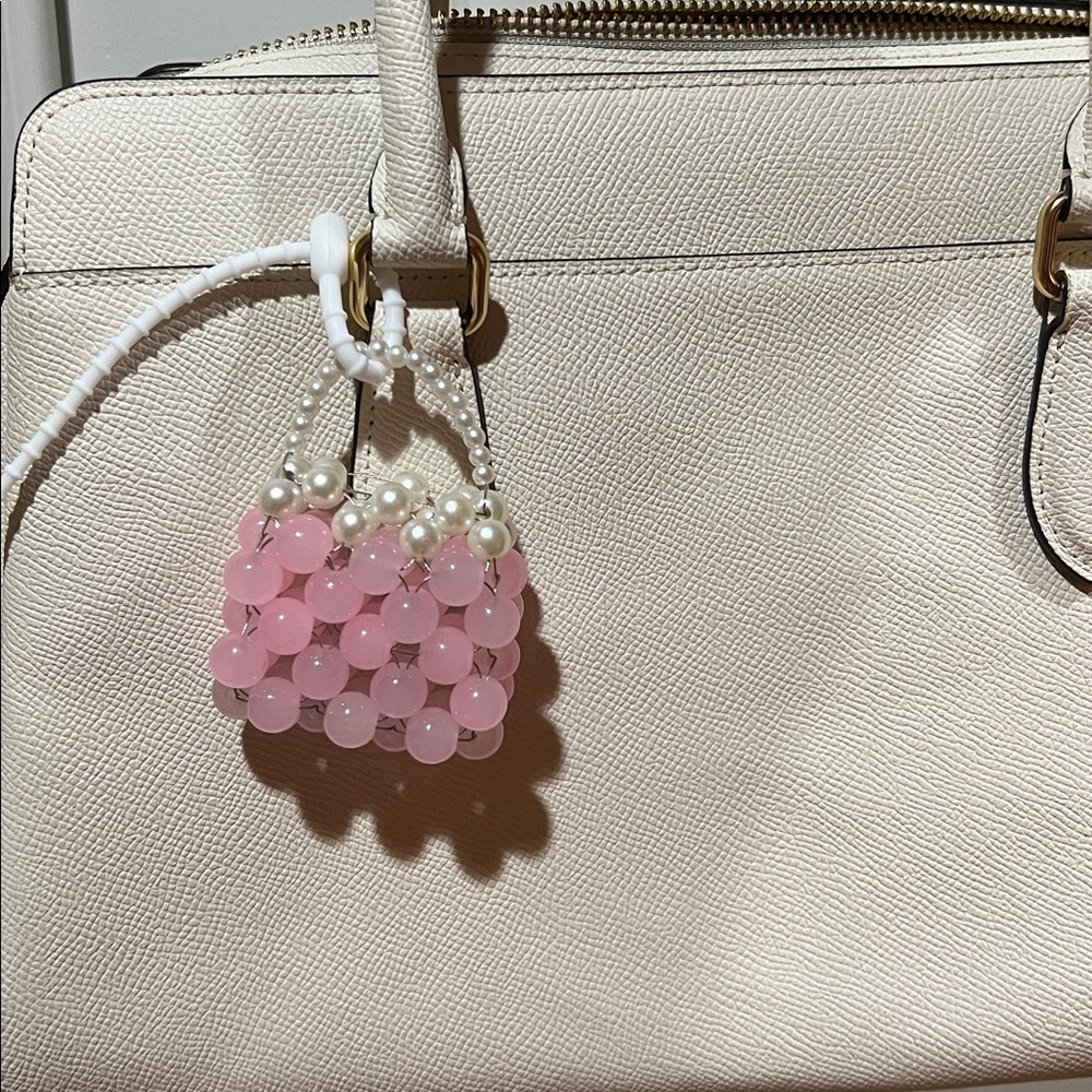 ❤️Pink Beaded Mini Handbag Decoration - Picture 5 of 5